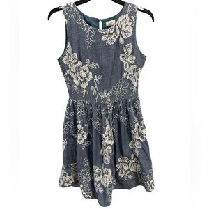 Dress FREEWAY Chambray Embroidered Sleeveless small